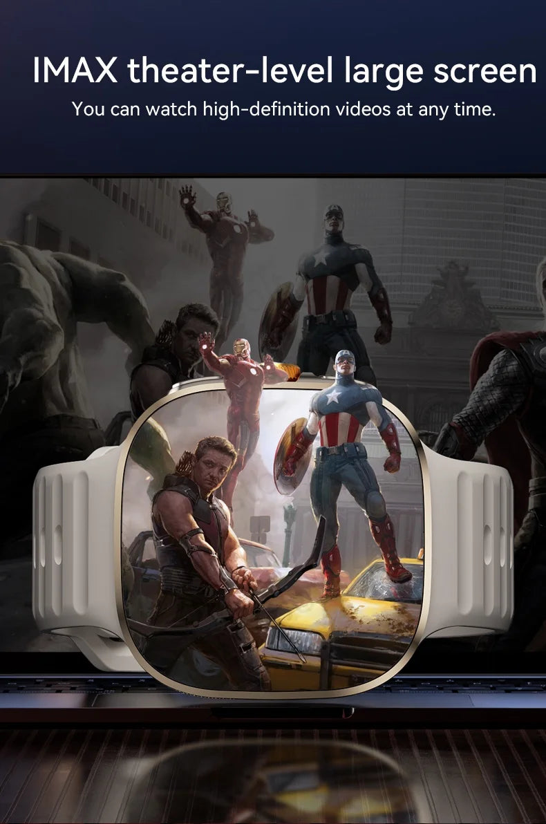 M99 Smartwatch 5G With 2.4inch Amoled Screen 900W Rotating Camera WIFI GPS Position Compass NFC Bluetooth Smart Watch Men Women - Clear Quartz Market