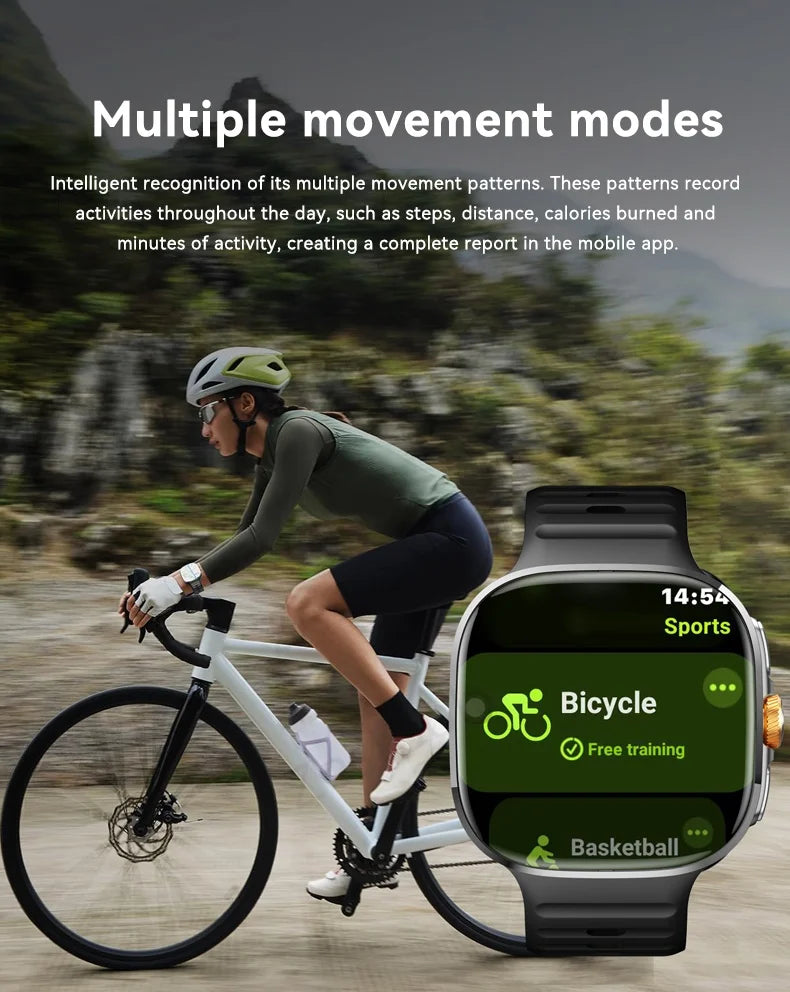 M99 Smartwatch 5G With 2.4inch Amoled Screen 900W Rotating Camera WIFI GPS Position Compass NFC Bluetooth Smart Watch Men Women - Clear Quartz Market