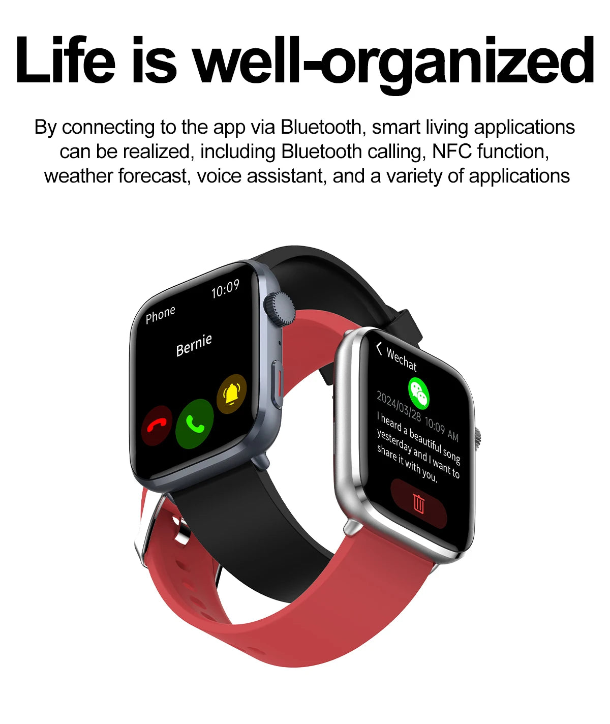 2025 New Genuine NFC Smat Watch For Men 1.85"AMOLED Screen Blood Pressure Heart Rate Female Health Waterproof Smarwatches Ladies