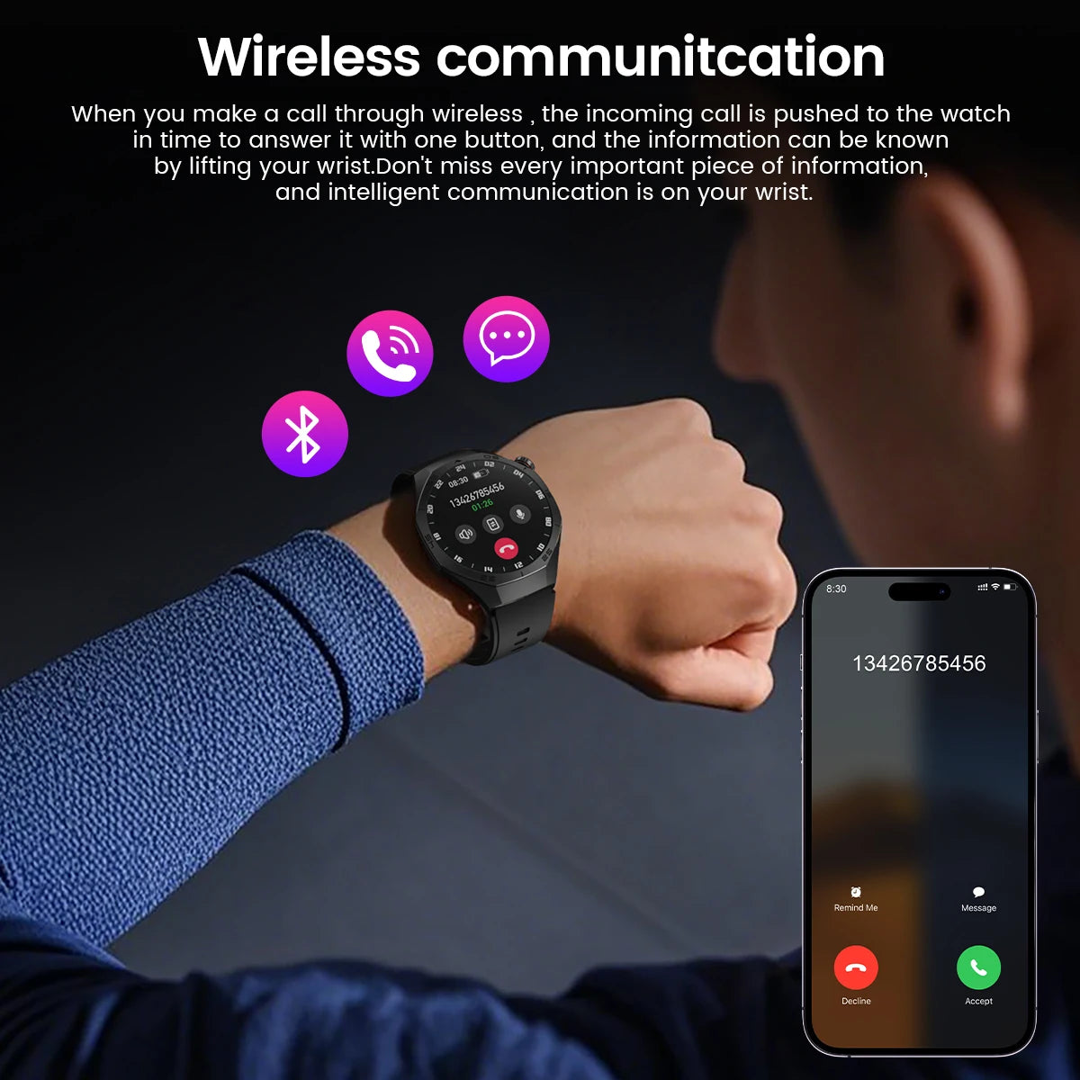 Gt5 Pro 2025 New Smart Watch Men's 1.52 HD Screen Bluetooth Talk Heart Rate Monitor Men Women NFC Outdoor Sports Smart Watch