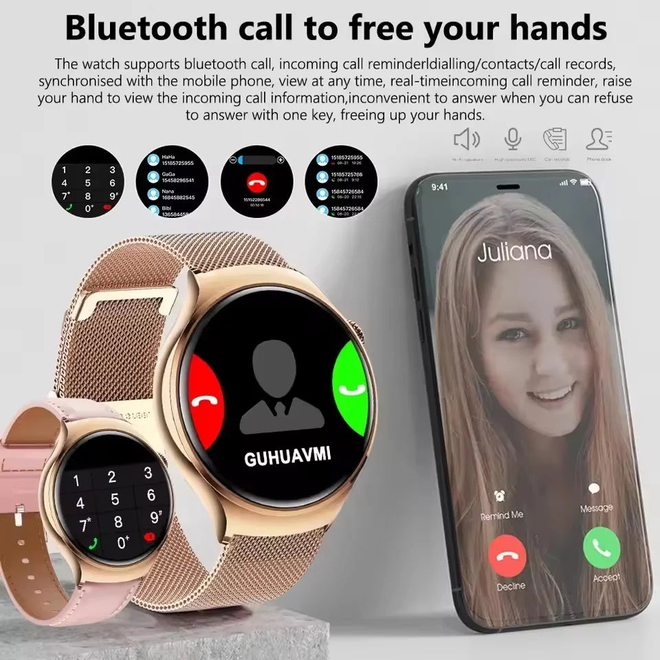 2025 New Xiaomi SmartWatch HD AMOLED Screen NFC Heart Rate Bluetooth Call Custom Dial Lady Sports Watch