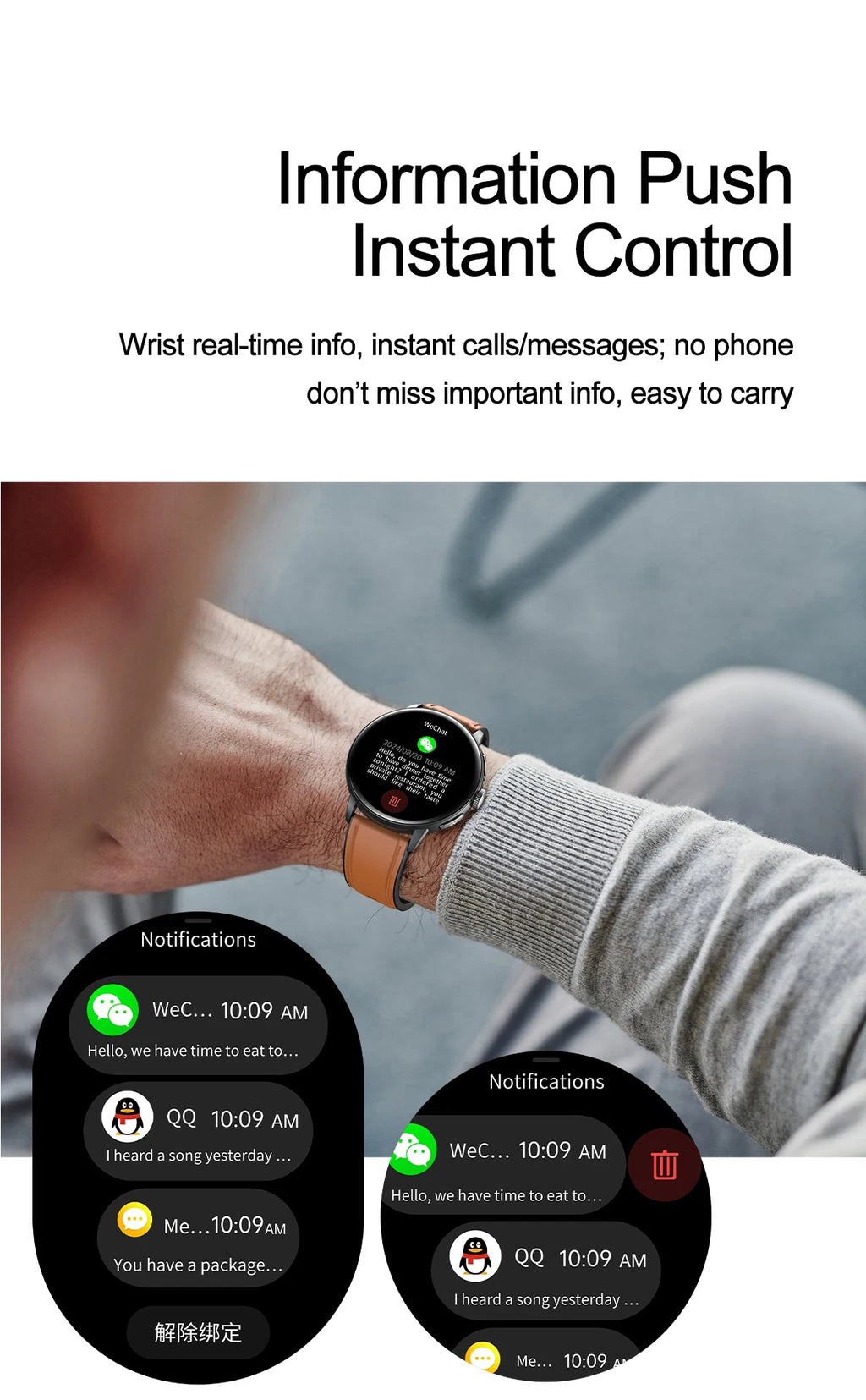 2026 New Professional Health Smart Watch Health Blood oxygen Pressure Uric Acid Blood lipid ECG Sports Call watch For Man Women - Clear Quartz Market