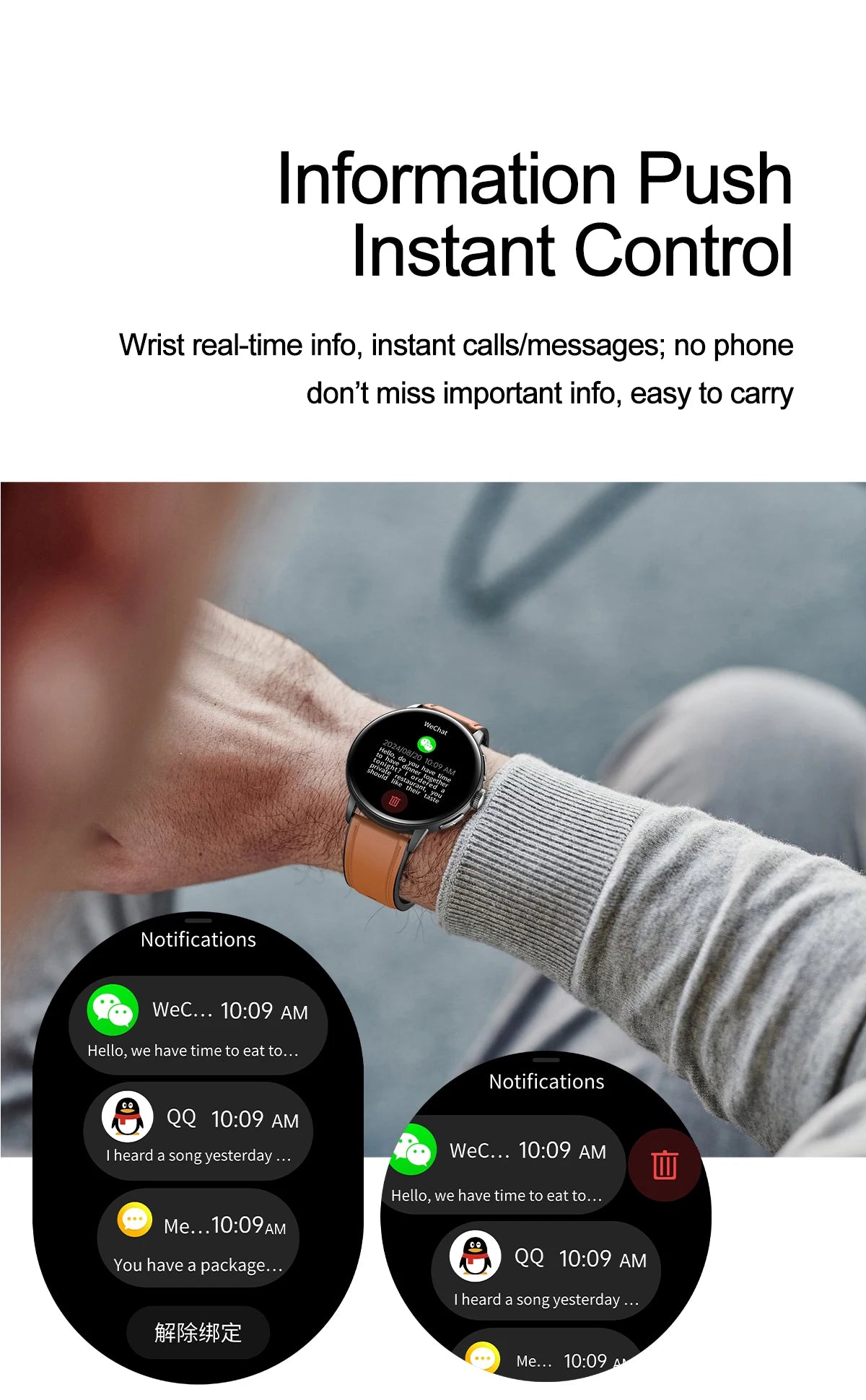 2026 New Professional Health Smart Watch Health Blood oxygen Pressure Uric Acid Blood lipid ECG Sports Call watch For Man Women - Clear Quartz Market