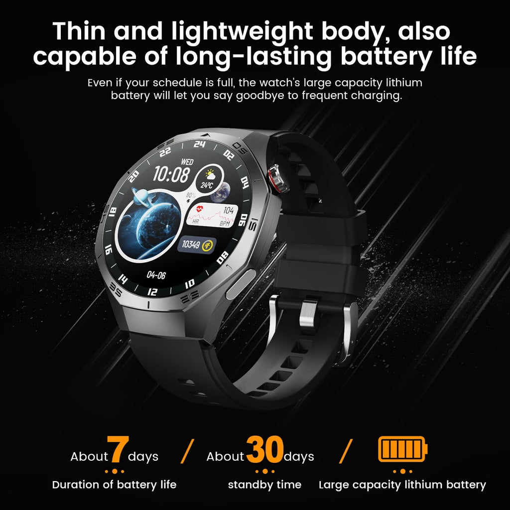 Gt5 Pro 2025 New Smart Watch Men's 1.52 HD Screen Bluetooth Talk Heart Rate Monitor Men Women NFC Outdoor Sports Smart Watch