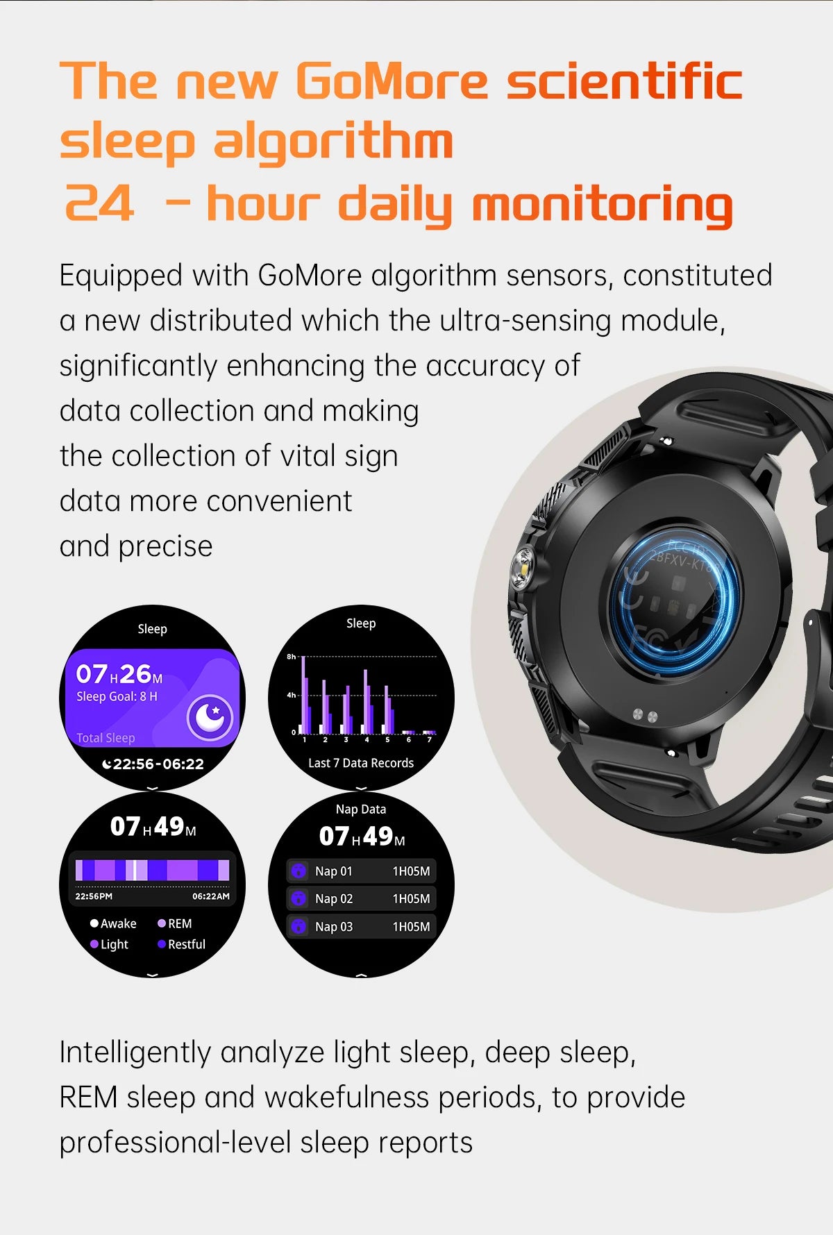 LIGE 1.7“ HD Screen LED Flashlight Outdoor Sports Smart Watch 2025 New 1100mAh Battery Compass 3ATM Waterproof SmartWatch Men