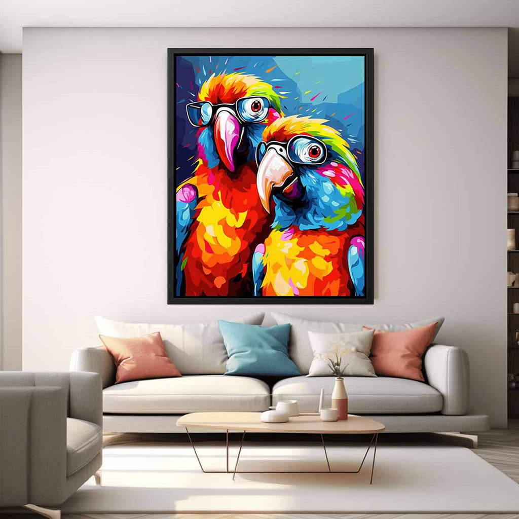 Two Parrots Canvas Artwork Painting