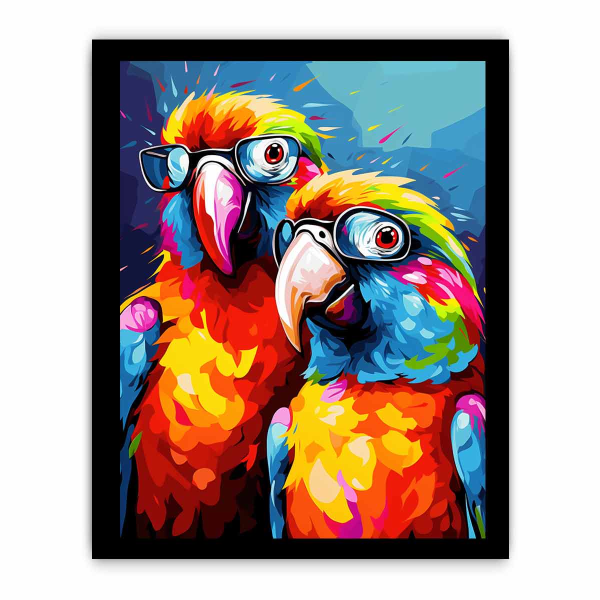 Two Parrots Canvas Artwork Painting