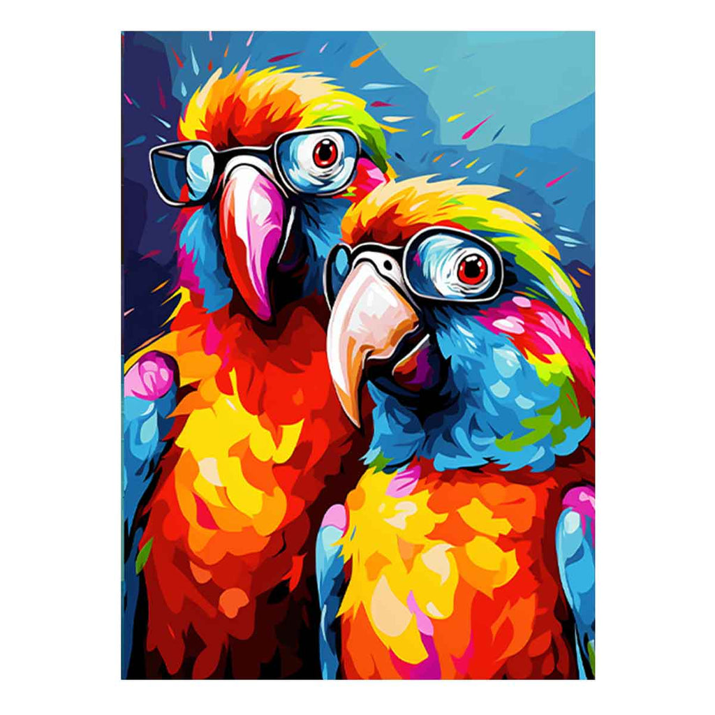 Two Parrots Canvas Artwork Painting