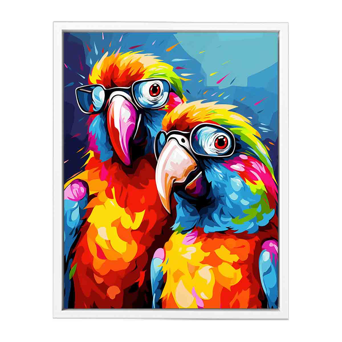 Two Parrots Canvas Artwork Painting