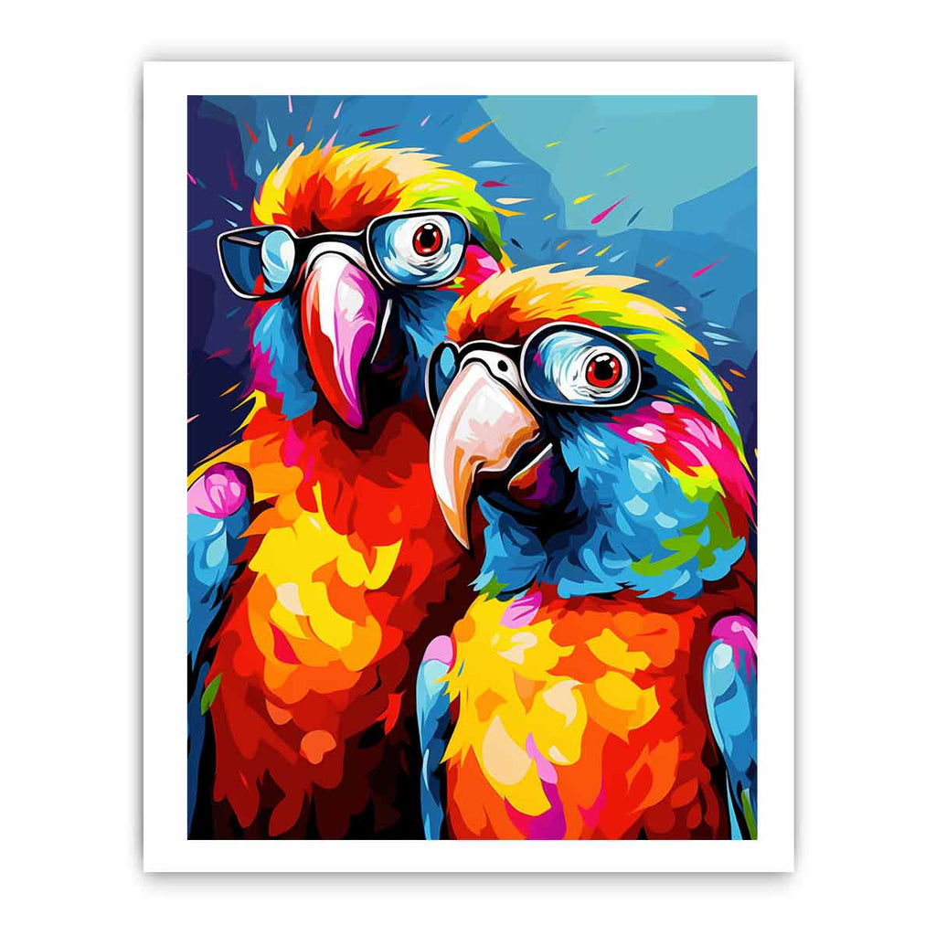 Two Parrots Canvas Artwork Painting