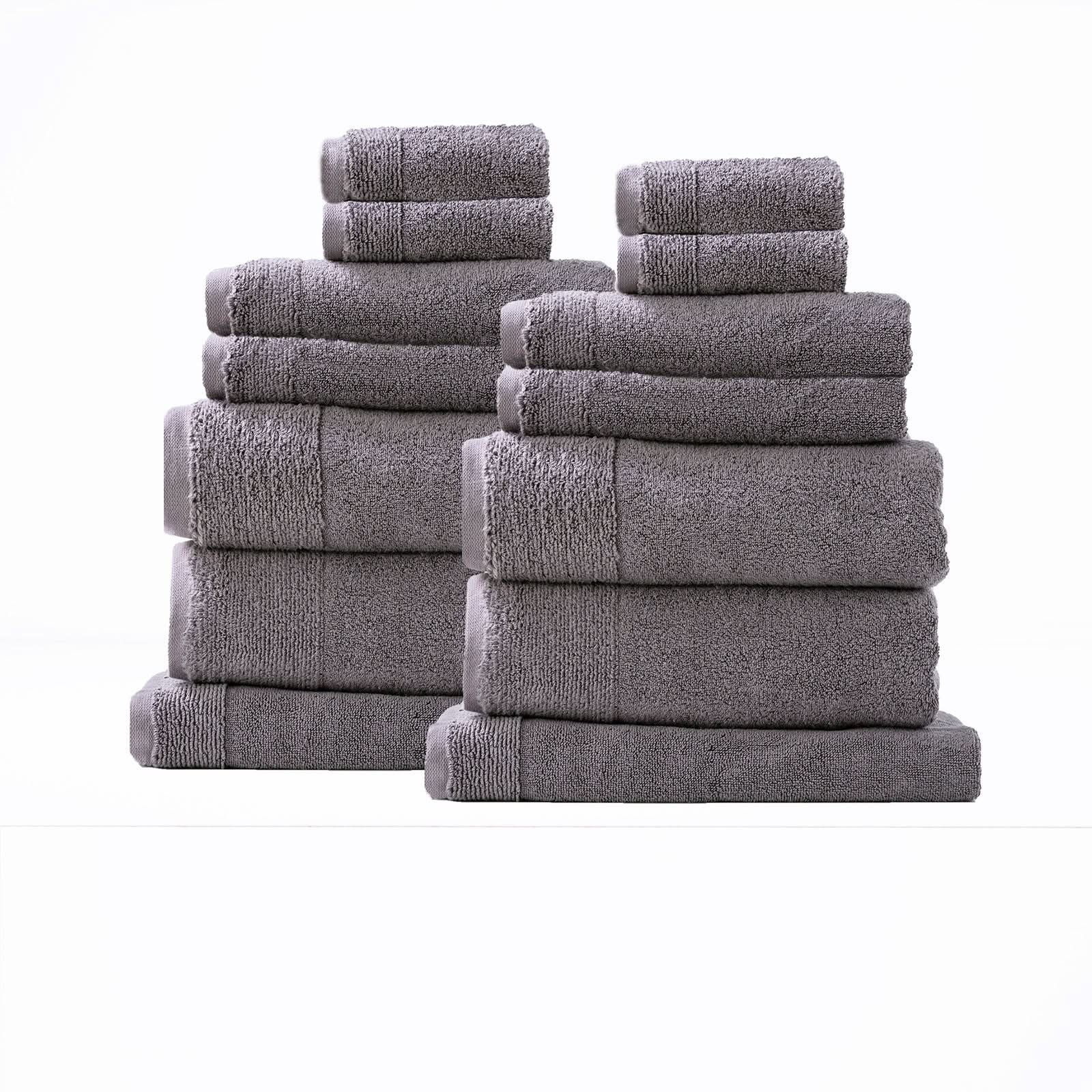 NNEDSZ Aireys 650 GSM Zero Twist 14 Piece Vapour Bath Towel by Renee Taylor