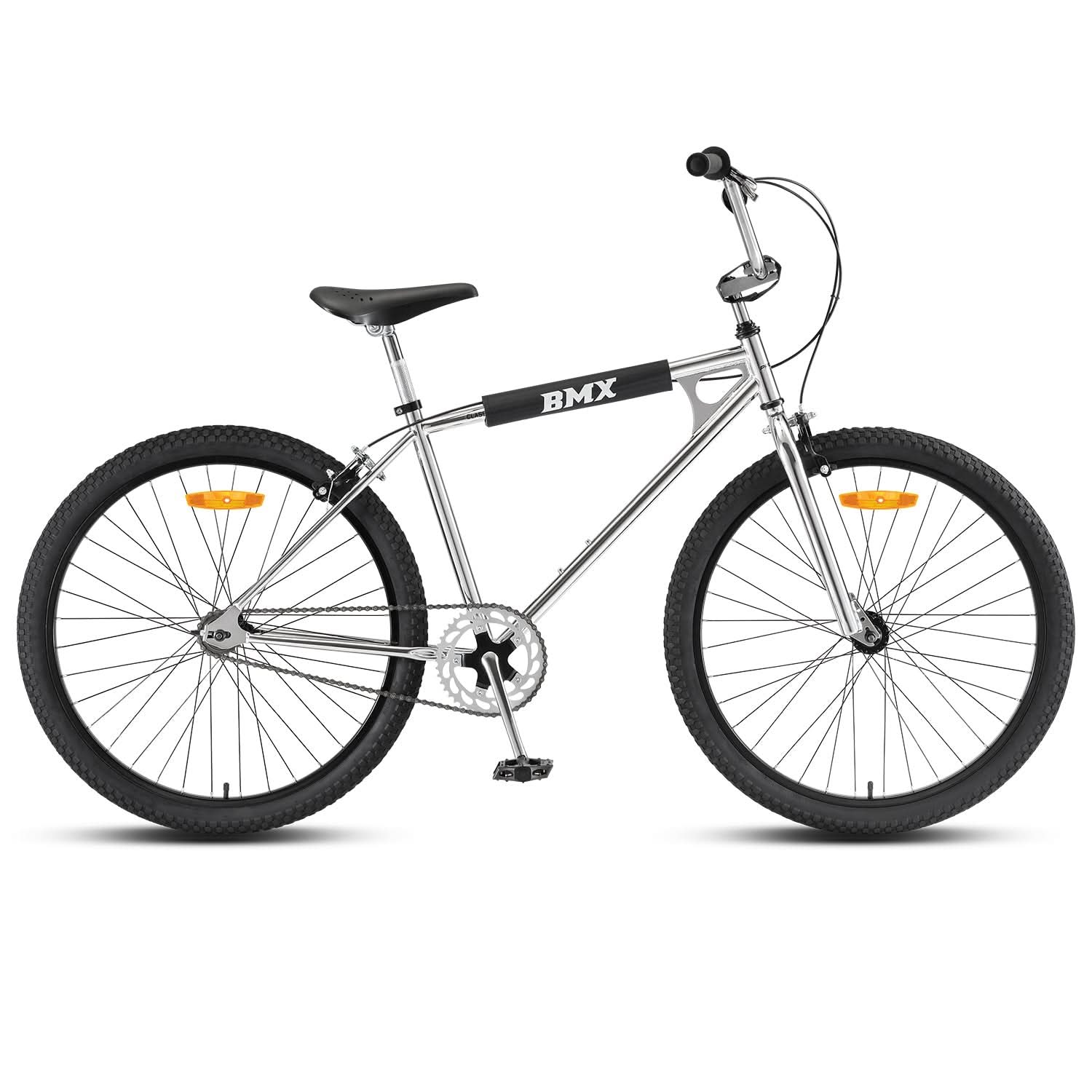 NNEDSZ Progear Bikes Classic BMX Bike 26" in Chrome - Clear Quartz Market