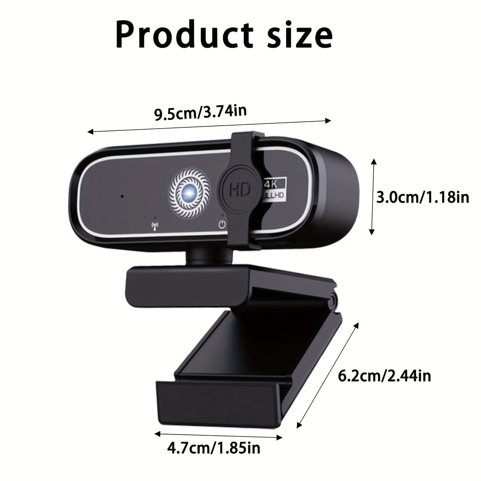 Webcam with Auto-Focus & Privacy (4K Ultra HD USB)