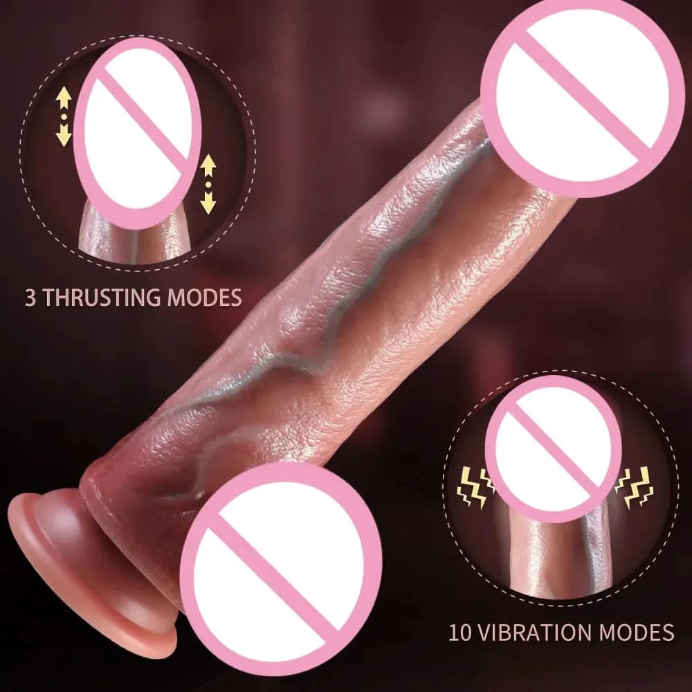 Realistic Thrusting Dildo with Remote Control - 18+-1