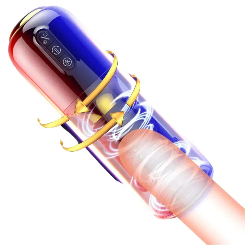 Smart Male Masturbation Toy Telescopic Rotating App Controlled-0